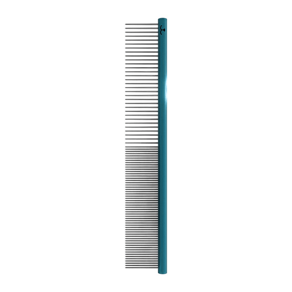 Pente-duplo-para-pet-de-aluminio-25cm-redondo-azul–Propetz-01